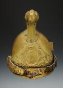 Photo 1 : HELMET OF FIREFIGHTERS OF THE COMMUNE OF BULLES, type 1855, modified 1872, Third Republic. 24249