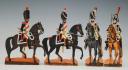 CAVALRY GENDARMES OF THE CONSULS' GUARD AND THE IMPERIAL GUARD FIRST EMPIRE: STRASBOURG SOLDIERS FIGURINE MADE OF PAINTED CARDBOARD, painted by the WURTZ family, second half of the 19th century, around 1815-1848. 31156-19