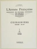 Photo 2 : L'ARMÉE FRANÇAISE Planche N° 46 : "CUIRASSIERS - Officiers - 1804-1815" par Lucien ROUSSELOT et sa fiche explicative.