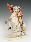 Photo 2 : BONAPARTE PREMIER CONSUL FRANCHISSANT LE GRAND SAINT-BERNARD : Biscuit polychromé XXème siècle. 33440