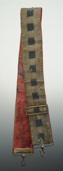 Photo 3 : Banderole de giberne des Gardes du Corps du Roi de la Maison Militaire du Roi, compagnie de Gramont, modèle 1820, Restauration.