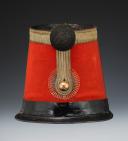Photo 3 : SHAKO D'OFFICIER D'ÉTAT-MAJOR DU 1er RÉGIMENT DE CHASSEURS À CHEVAL, modèle 1848, Deuxième République, Présidence de Louis-Napoléon Bonaparte. 27001