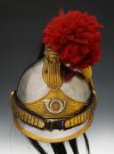 Photo 1 : HELMET OF THE 15TH CHASSEURS À CHEVAL REGIMENT, model 1910 described in 1913, issued on March 11, 1915 to the regiment, Third Republic. 27160