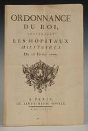 Photo 1 : Military Hospitals. KING'S ORDINANCE REGARDING MILITARY HOSPITALS, February 26, 1777. 18905-2
