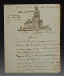 LETTRE DE JEAN BRIÉ, PROBABLEMENT INFIRMIER-MAJOR À BORD DU VAISSEAU LE VÉTÉRAN, ADRESSÉE AU NOTAIRE HOÜANNE DE SAUMUR, 1er thermidor an 12 (20 juillet 1804). 33360-250