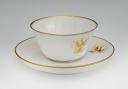 Photo 2 : TEA CUP AND SAUCER FOR THE OFFICERS' MESS OF THE SQUADRON OF THE HUNDRED GUARDS, Second Empire. 28048