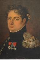 Photo 2 : PORTRAIT D'UN CHEF DE BATAILLON D'INFANTERIE LÉGÈRE : Huile sur toile, Restauration. 32205