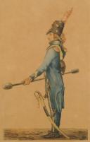 Photo 2 : LEJEUNE, GENERAL BARON: FACSIMILE OF A WATERCOLOR DEPICTING A CONSULATE CANNONEER, Early 20th century. 32901