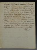 Photo 3 : LETTRE DE JEAN BRIÉ, PROBABLEMENT INFIRMIER-MAJOR À BORD DU VAISSEAU LE VÉTÉRAN, ADRESSÉE AU NOTAIRE HOÜANNE DE SAUMUR, 1er thermidor an 12 (20 juillet 1804). 33360-250