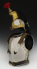 Photo 5 : ENSEMBLE CASQUE ET CUIRASSE DE CUIRASSIERS DE LA GARDE IMPÉRIALE, modèle 1854, Second Empire. 33445