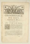 ORDONNANCE DU ROY, concernant les Milices. Du 20 novembre 1736. 12 pages