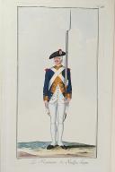 Photo 1 : Nicolas Hoffmann, Régiment d'Infanterie (Naussau Siegen) au règlement de 1786.
