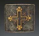 BELT BUCKLE PLAQUE OF THE SECOND COMPANY OF THE KING'S MILITARY HOUSE MUSKETEERS, "Black Musketeers", model 1814, First Restoration. 30049