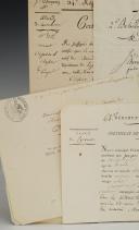 Photo 3 : Military Hospitals. Lot of 6 medical examination certificates issued between 1804 and 1810. 18905-3