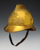 Photo 3 : CASQUE TROUPE ET COUVRE-CASQUE DE SAPEURS-POMPIERS DE LUNAY, type 1895, Troisième République. 24528