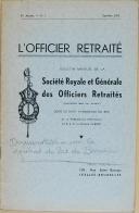 " L'Officier Retraité " - Bulletin mensuel - Numéro 1 - Bruxelle - Janvier 1953