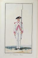 Photo 1 : Nicolas Hoffmann, Régiment d'Infanterie (Aunis) au règlement de 1786.