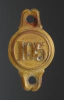 BOSSETTE POUR MORS D'OFFICIER DU 105ème RÉGIMENT D'INFANTERIE, modèle 1853, Second Empire 29246-6
