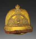 CASQUE D'OFFICIER DE SAPEURS-POMPIERS DE LA COMMUNE DE MIREFLEURS, type 1895, Troisième République. 24545