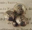 LOT OF FOUR BUTTONS FOR OFFICER'S DOLMAN AND KEPI OF THE IMPERIAL GUARD CHASSEURS À CHEVAL, Second Empire. 30685-11