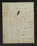 SIGNED AUTOGRAPH LETTER FROM SOLDIER CLAUDE LAURAND, grenadier in the 114th Line Infantry Regiment in Pau, TO Mr. DESCHAMPS, landowner in Tosieu, Isère, November 2, 1812. 18855-13