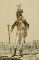 Photo 2 : MARTINET : Troupes françaises, planche 176, tambour major des Grenadiers à pied de la Garde Impériale, Premier Empire.