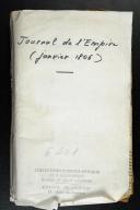 Photo 2 : JOURNAL DE L'EMPIRE. Janvier 1806.