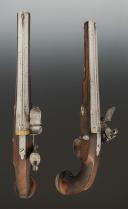 Photo 7 : PAIRE DE PISTOLETS D'OFFICIER D'ÉTAT-MAJOR DES PLACES SIGNÉS « VERSAILLES », Consulat - Premier Empire. 30233