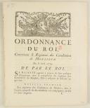 Photo 1 : ORDONNANCE DU ROI, concernant le Régiment des Carabiniers de Monsieur. Du 8 avril 1779. 10 pages