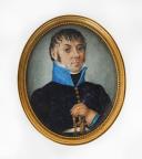 MONSIEUR FLEURY, OFFICIER AIDE-DE-CAMP, MAÎTRE D'ARMES, Premier Empire : portrait miniature. 17150
