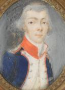 Photo 1 : Portrait miniature d’un capitaine de la Garde Nationale, vers 1789-1793, Révolution.