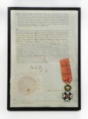 Photo 1 : CROIX DE L'ORDRE DE SAINT FERDINAND D'ESPAGNE ATTRIBUÉE AU CAPITAINE LABORIÉ DES GARDES DU CORPS DU ROI, Restauration (1823). 29835