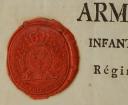 Photo 2 : British Army. French Infantry. LIMITED LEAVE GIVEN TO MR. D'AVRILLÉ, volunteer in the Broglie Regiment, May 22, 1795. 18913-28