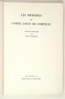 Photo 3 : Les Mémoires du Comte Louis de Gobineau.