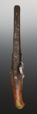 Photo 4 : PISTOLET signé J. G. DACHTINE À AIX LA CHAPELLE , Ancienne Monarchie, vers 1750. 33794R