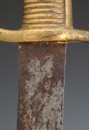 Photo 6 : SABRE TROUPE D'INFANTERIE  DIT « BRIQUET », modèle An XI, signé Versailles, Premier Empire. 33160