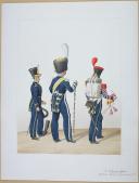 1822. Infanterie Légère. Musicien, Tambour-Major, Cornet de Carabiniers