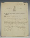 Maison Nationale des Militaires Invalides. COMMANDE AUPRÈS DE LA CITOYENNE DUSAUSSOIS, POTIÈRE D'ÉTAIN, lot de 3 documents. 18905-6