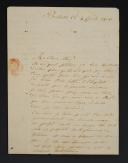AUTOGRAPH LETTER FROM SOLDIER RENARD TO HIS MOTHER, Bréhat January 4, 1812. 18855-15