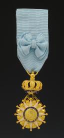 REPRODUCTION D'UNE ÉTOILE DE CHEVALIER DE L'ORDRE DE LA RÉUNION, modèle Premier Empire, fabrication XXIème siècle. 33723