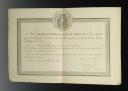 Photo 2 : DIPLOMA OF LOYALTY AWARDED TO ADOLPHE DE MICARD, LIGHT HORSE OF THE KING'S HOUSE, JANUARY 1, 1816, Restoration. 18870-39