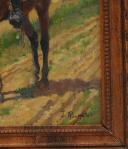 Photo 3 : ROUSSELOT LUCIEN: Hussar of the 10th regiment, Revolution: original painting, oil on cardboard, 20th century. 29407