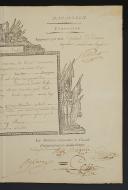 Photo 3 : Garde des Consuls. CONGÉ  DÉLIVRÉ AU CITOYEN LAURENT LINK, tambour major des Grenadiers,  POUR ENTRER AUX INVALIDES EN QUALITÉ DE LIEUTENANT, 25 pluviôse an 8 (14 février 1800). 18907-12