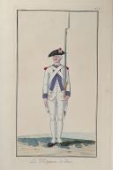 Photo 1 : Nicolas Hoffmann, Régiment d'Infanterie (Forés) au règlement de 1786.