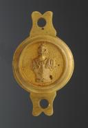 BOSSETTE POUR MORS D'OFFICIER DU GÉNIE, modèle 1853, Second Empire 29246-9