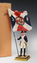 GEORGES FOUILLÉ, peintre de la Marine (1909-1994) : GARDE NATIONALE DE PARIS 1790, 2ème division, 9ème Bataillon, District Les Théatius, XXème siècle. 33365