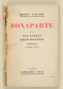 D’ESTRE HENRY – Bonaparte. 