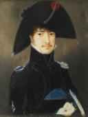 Photo 2 : HENRY D'HÉRISSON (1785-1858), CADET OF THE SPANISH MILITARY ACADEMY, First Empire (1810): miniature portrait. Inventory number 16824.