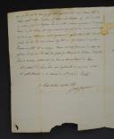 Photo 2 : Hundred Days. AUTOGRAPH LETTER FROM GRENADIER JEAN JAQUEMET TO HIS PARENTS in Châtillon en Michaille (Ain), Pontarlier on May 23, 1815. 18856-18