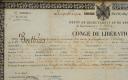 Photo 5 : DISCHARGE PAPERS OF A SOLDIER FROM THE ARMY OF THE RHINE IN 1870, RELEASED ON DECEMBER 31, 1871, Second Empire - Third Republic. 29474R